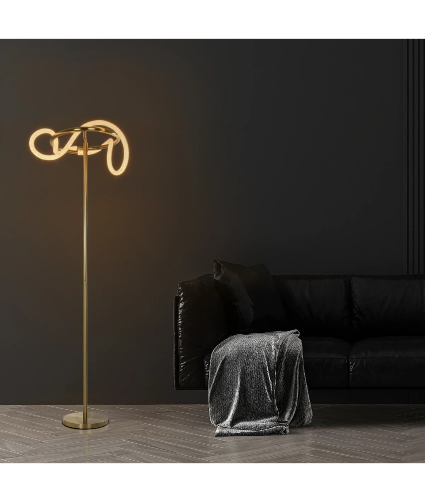 kelvo® GLOW KLV-101-0174 Επιδαπέδιο Φωτιστικό LED 30W 3000lm 360° AC 220-240V IP20 Ρυθμιζόμενο Λευκό CCT με Αφή 2700K-4500K-6000K Dimmable - Lumileds SMD Chip - Χρυσό Πλατίνα - Μ45 x Π45 x Υ160cm - 3 Χρόνια Εγγύηση